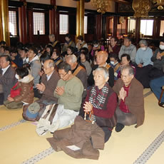 金上人の御導師で御開帳祈祷を受ける