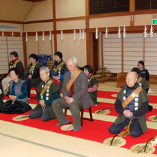 寒行は精神を安定させる浄心行で始まります